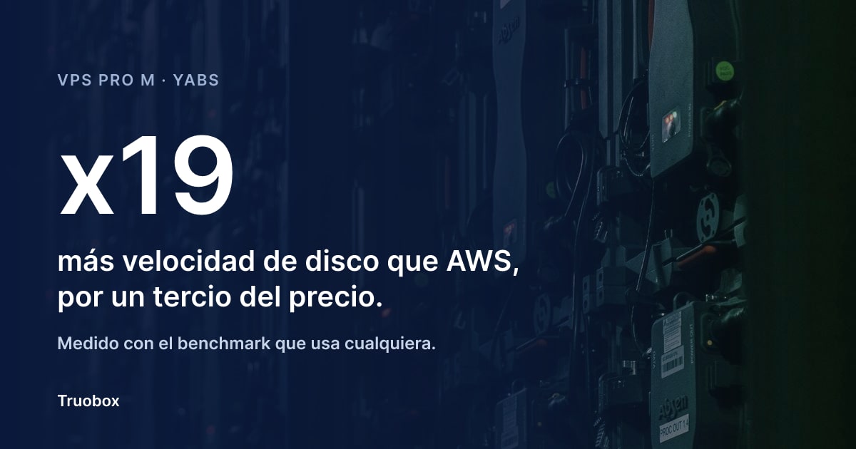 x19: más velocidad de disco que AWS, por un tercio del precio