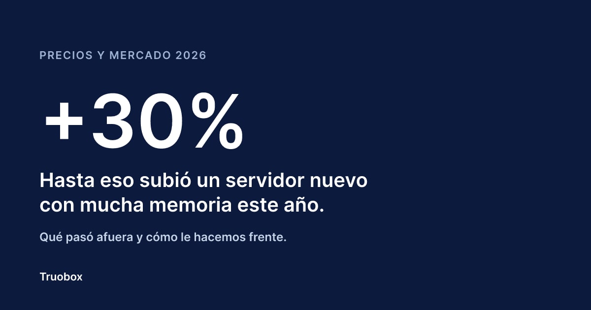 Hasta 30%: eso subió un servidor nuevo con mucha memoria este año